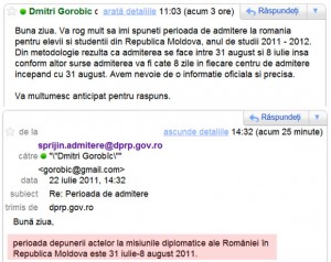 perioada de depunere a actelor in Republica Moldova 2011-2012