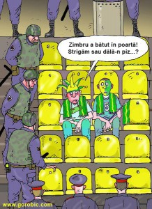 Suporterii Zimbru Chisinau la Sheriff Tiraspol