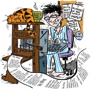 blogger offline, lupu, ghimpu si papusoiul